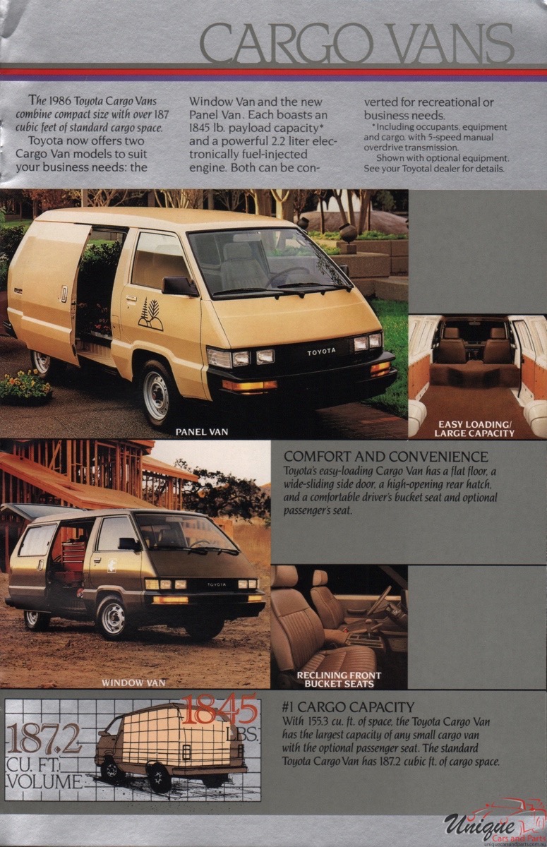 1986 Toyota Full-Lineup Brochure Page 5